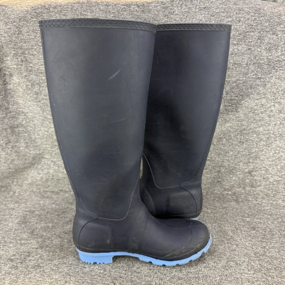 ✅Kamik Rain Boots Womens 7 Jennifer Tall Rubber Waterproof Black Blue Mud/Garden - Picture 7 of 9